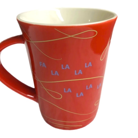 Starbucks Holiday Red FA LA LA LA LA Coffee / Tea Mug 10oz - Picture 3 of 5